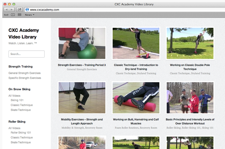 CXC Academy CrossCountry Ski Training, Uncrunched.